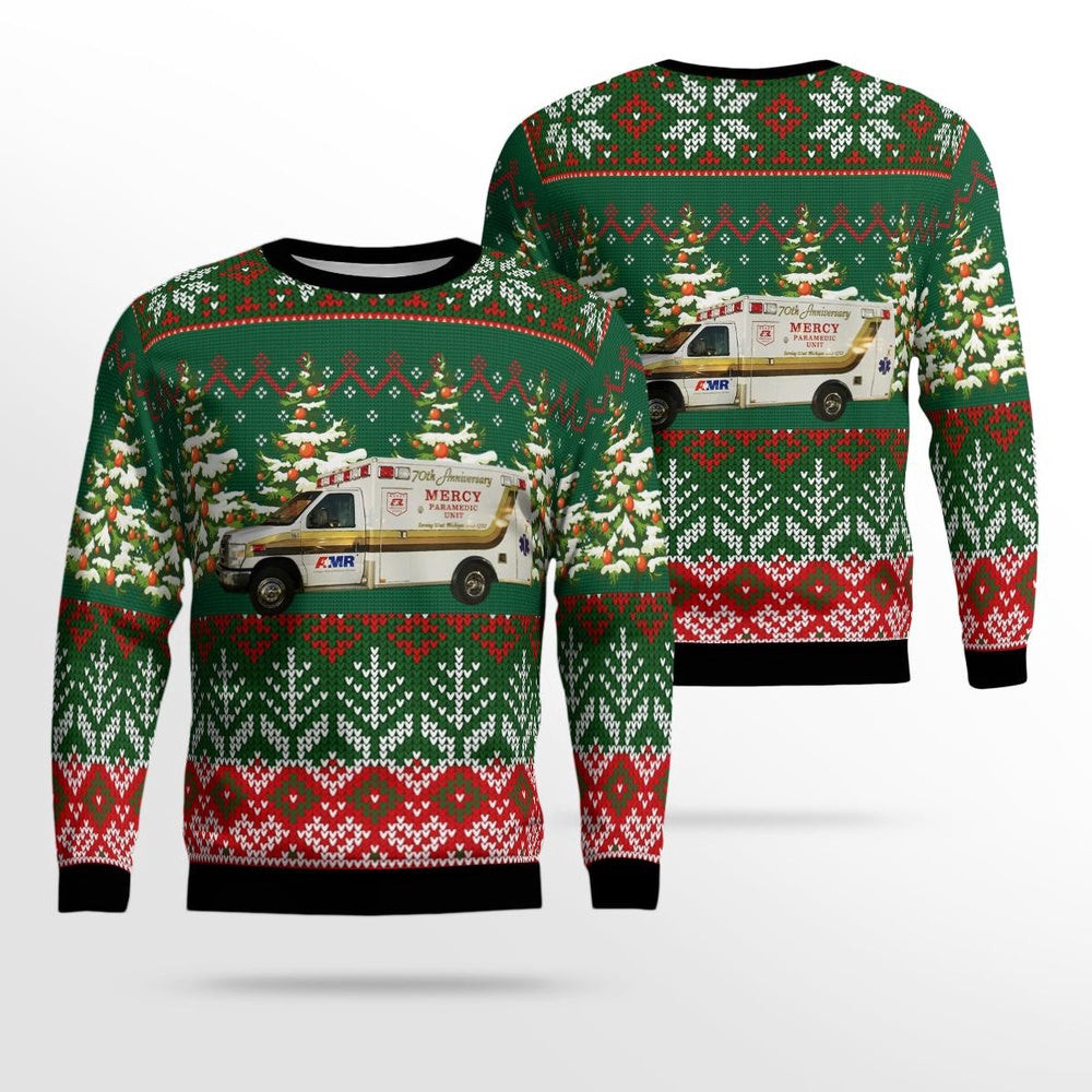 Grand Rapids Michigan AMR West Michigan AOP Ugly Sweater Xmas Unisex Sweater Christmas Gifts For Men Women