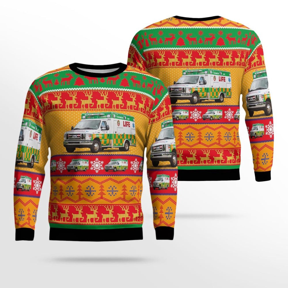 Grand Rapids Michigan Life EMS AOP Ugly Sweater Xmas Unisex Sweater Christmas Gifts For Men Women