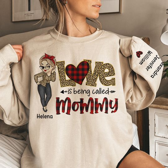 Grandkids Are The Greatest Gift - Family Personalized Sweatshirt With Design On Sleeve - Gift For Mom, Grandma - Image 4