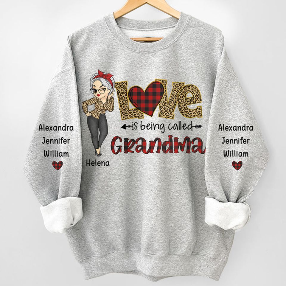 Grandkids Are The Greatest Gift - Family Personalized Sweatshirt With Design On Sleeve - Gift For Mom, Grandma - Image 2
