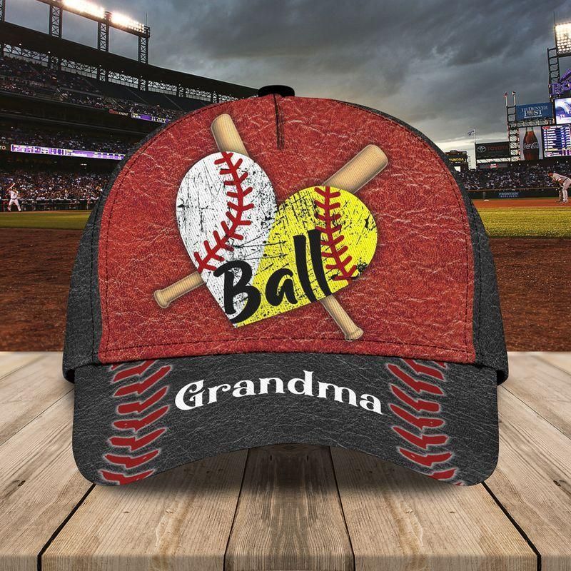 Grandma Red Black Classic Cap Baseball Cap For Baseball Lovers Trucker Hats Custom Hats Gifts For Men & Women