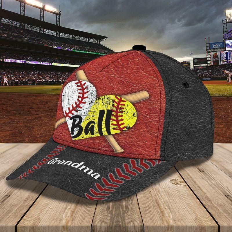 Grandma Red Black Classic Cap Baseball Cap For Baseball Lovers Trucker Hats Custom Hats Gifts For Men & Women