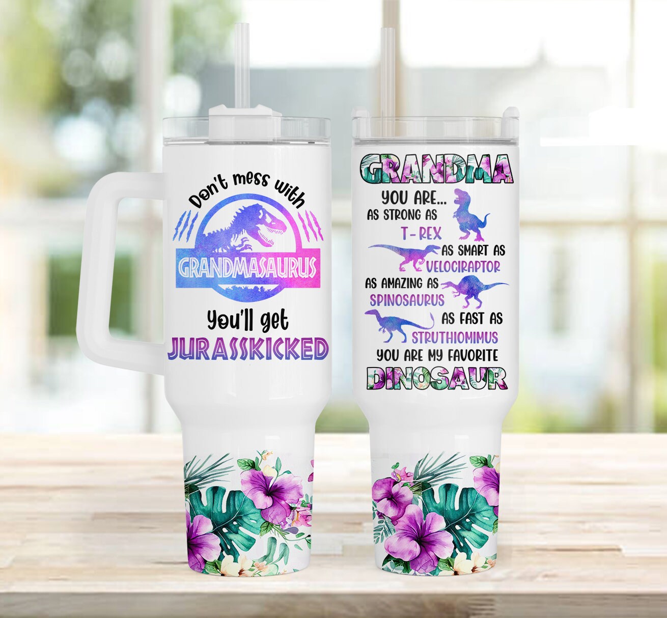 Grandmasaurus Jurassic Park Movies Custom Stanley Cup 40 oz 30 oz Tumbler With HandleTVC2301958