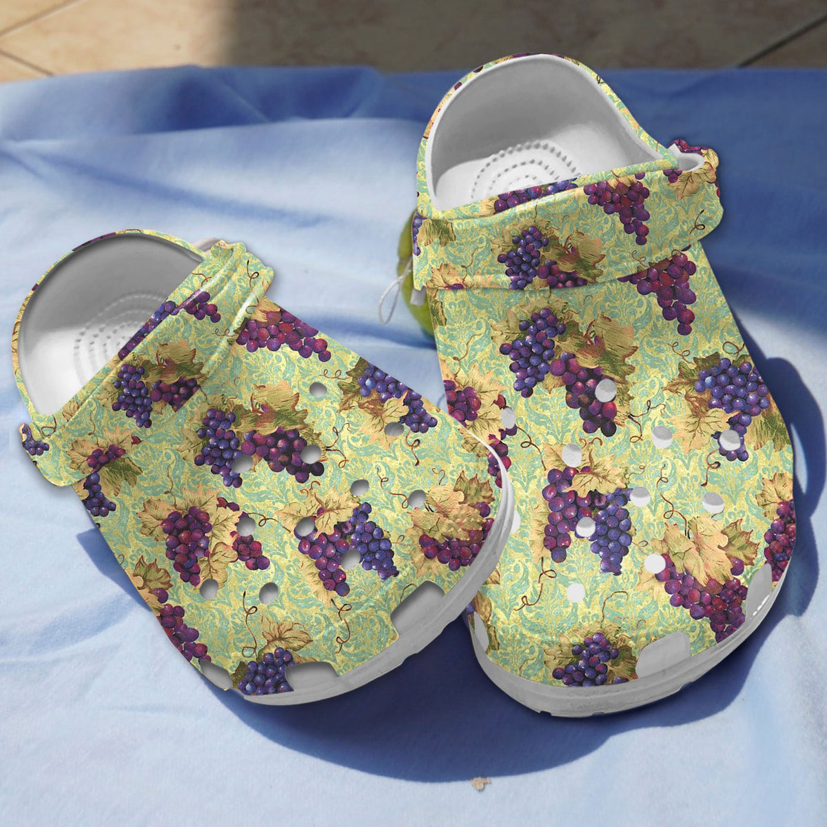 Grape Fruit Crocs Crocband Clogs Shoes Comfortable For Men Women and Kids