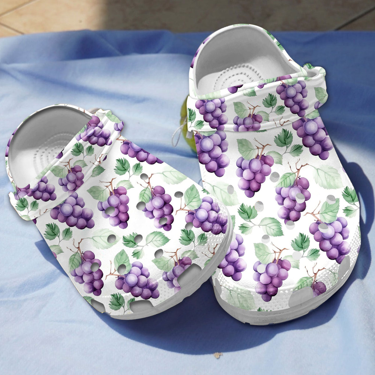 Grape Fruit Crocs Crocband Clogs Shoes Comfortable For Men Women and Kids
