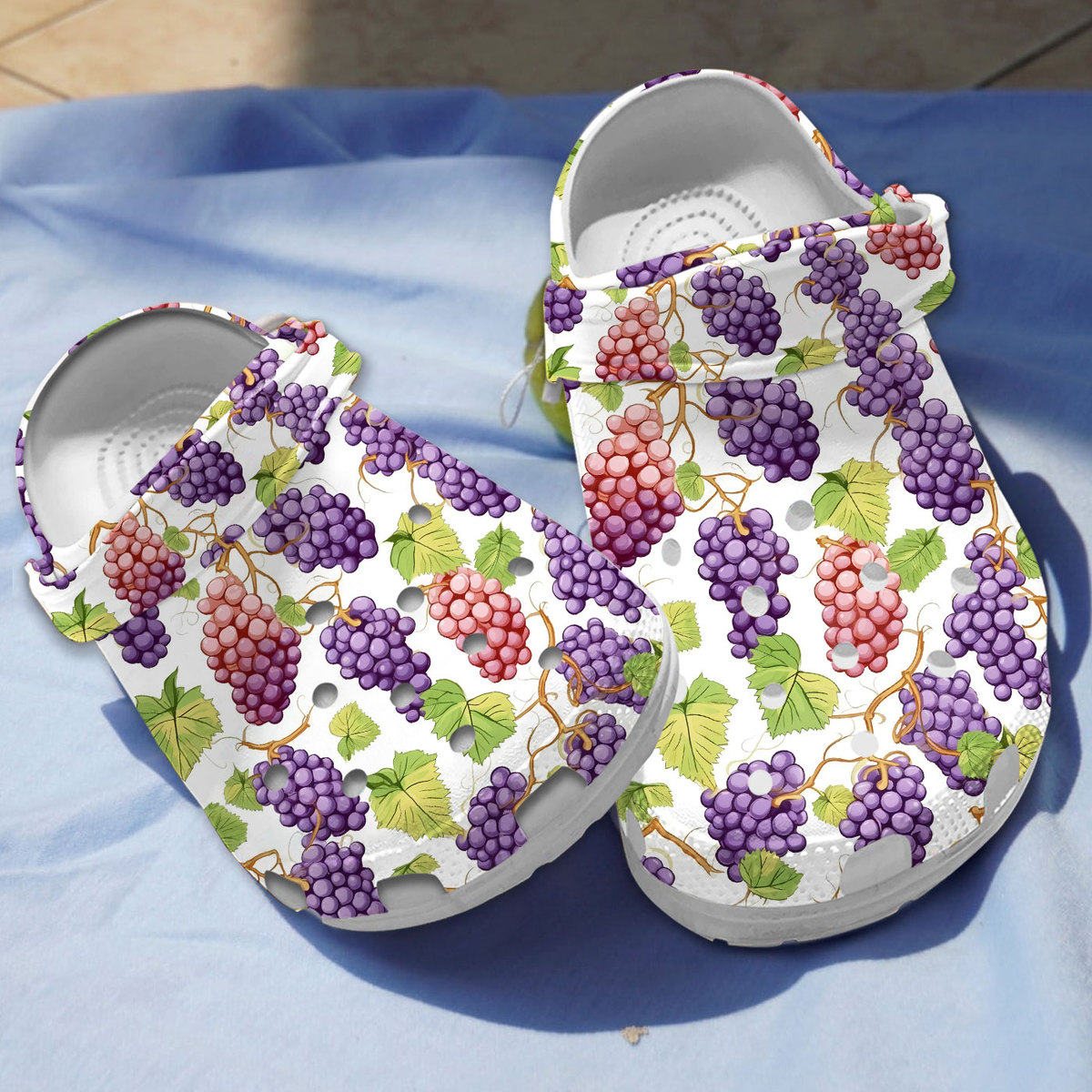 Grape Fruit Crocs Crocband Clogs Shoes Comfortable For Men Women and Kids