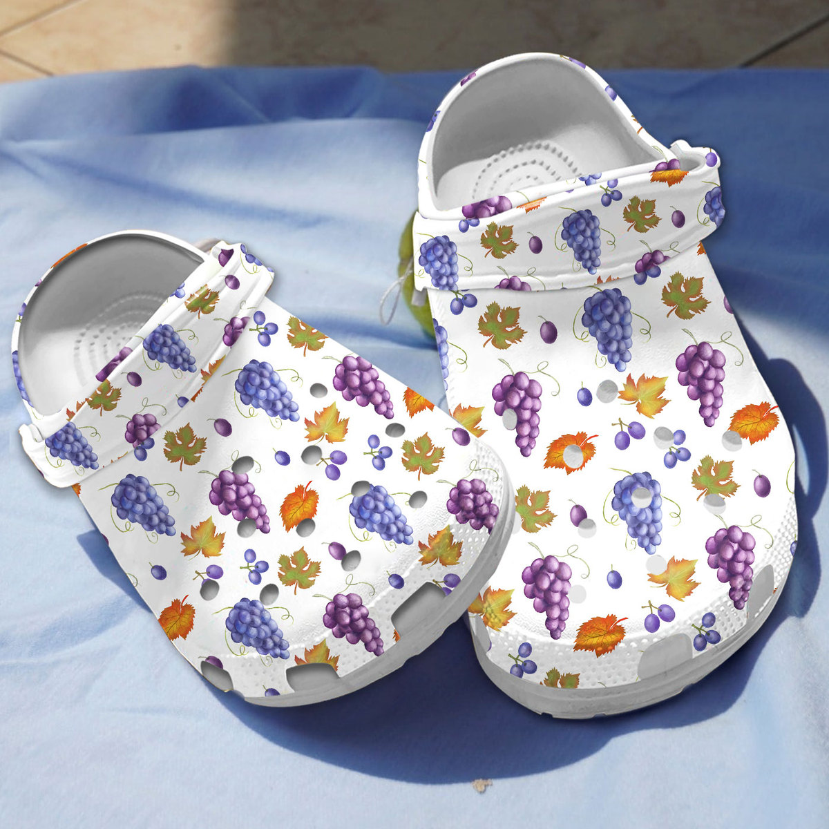 Grape Fruit Crocs Crocband Clogs Shoes Comfortable For Men Women and Kids