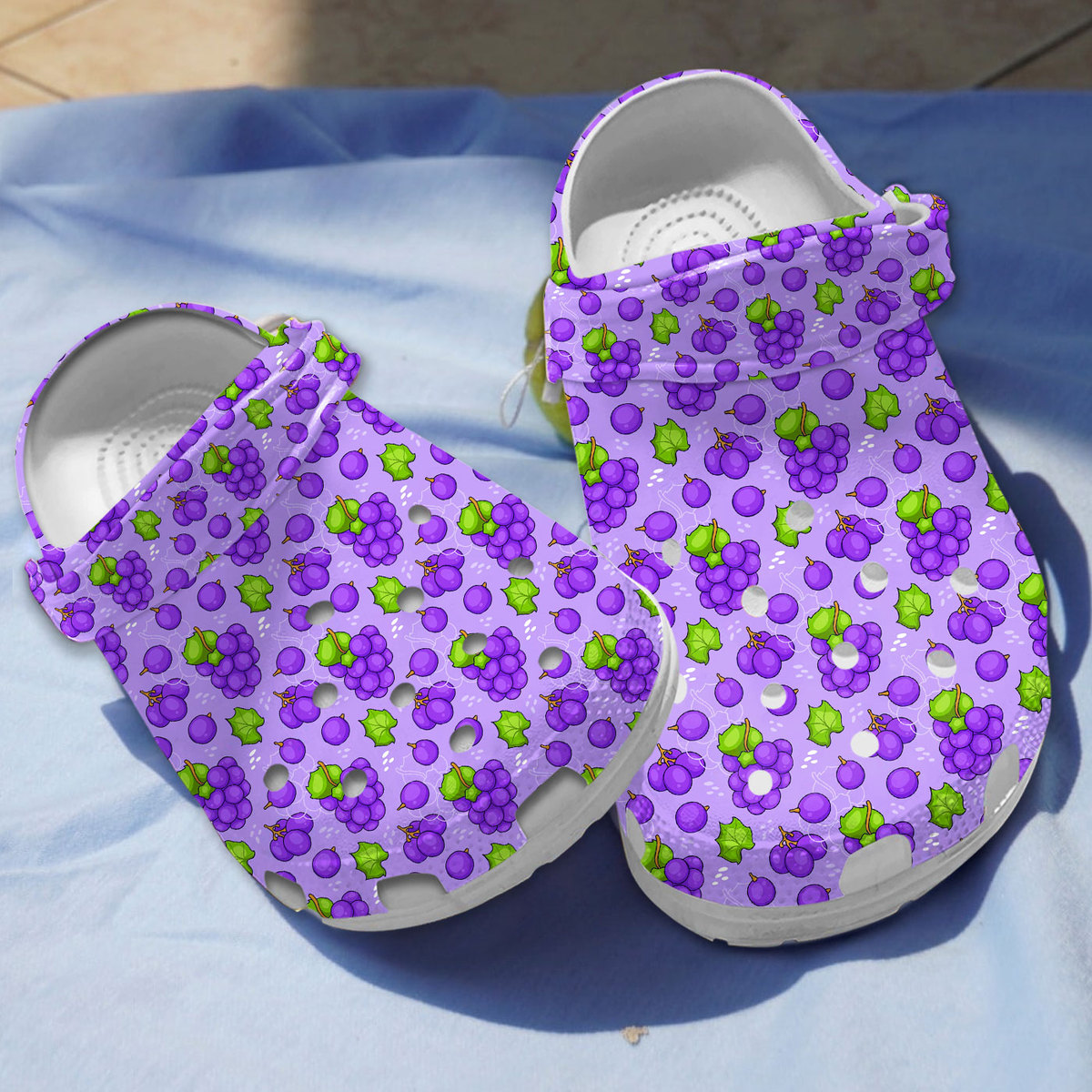 Grape Fruit Crocs Crocband Clogs Shoes Comfortable For Men Women and Kids