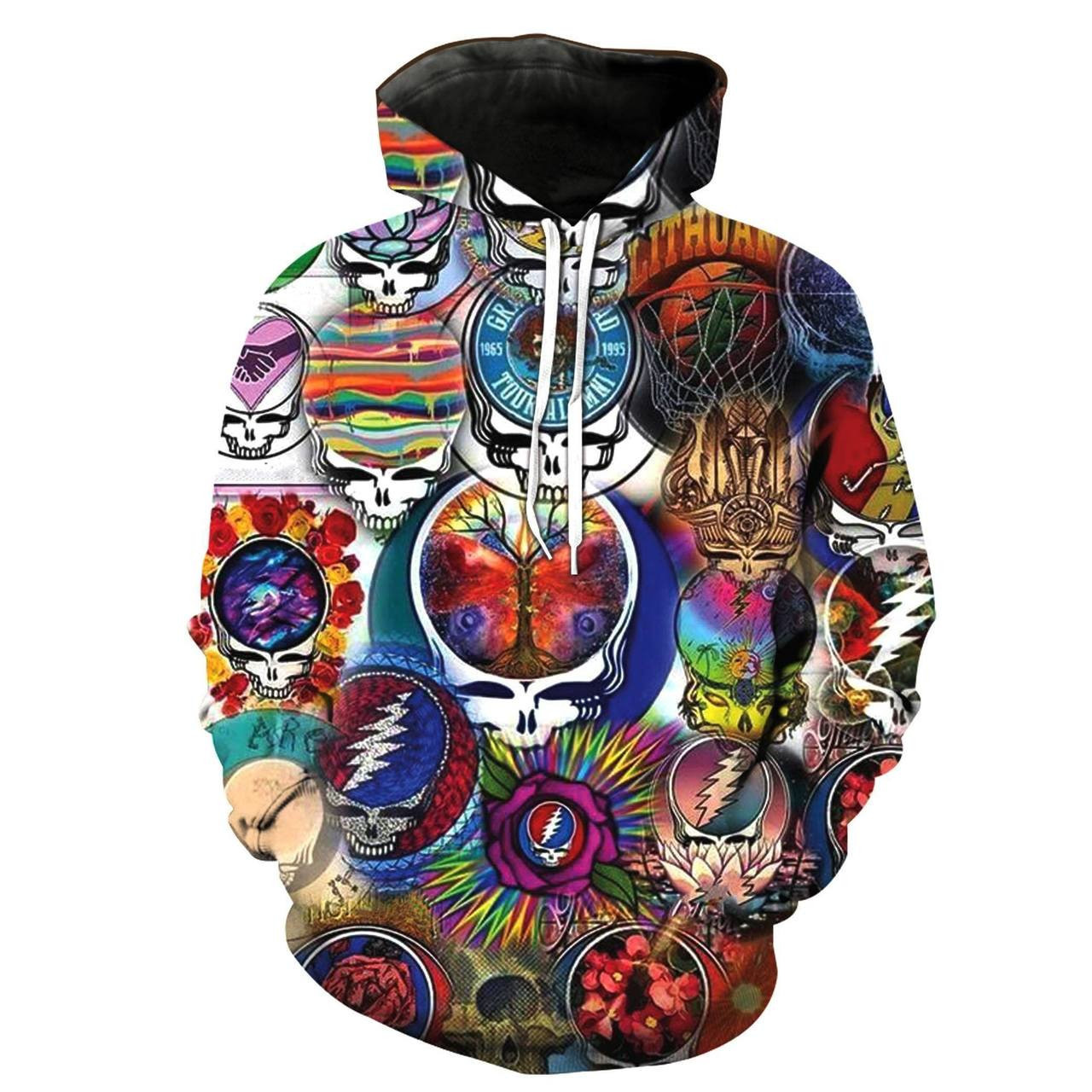Grateful Dead 3D All Over Print Hoodie, Zip Hoodie