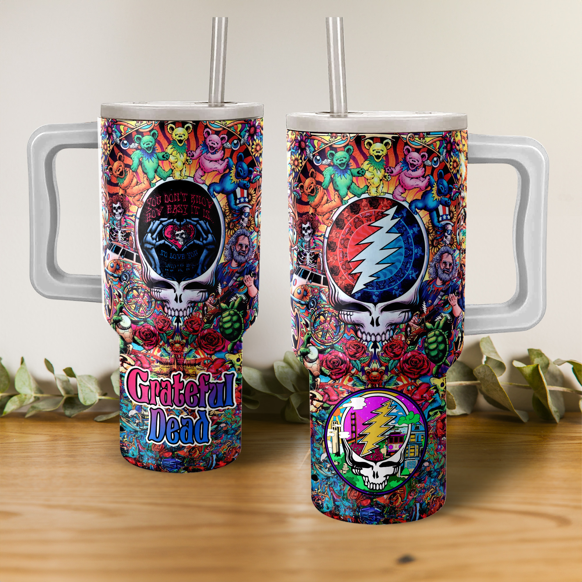 Grateful Dead Band Music Custom Stanley Cup 40 oz 30 oz Tumbler With HandleTVC2301153