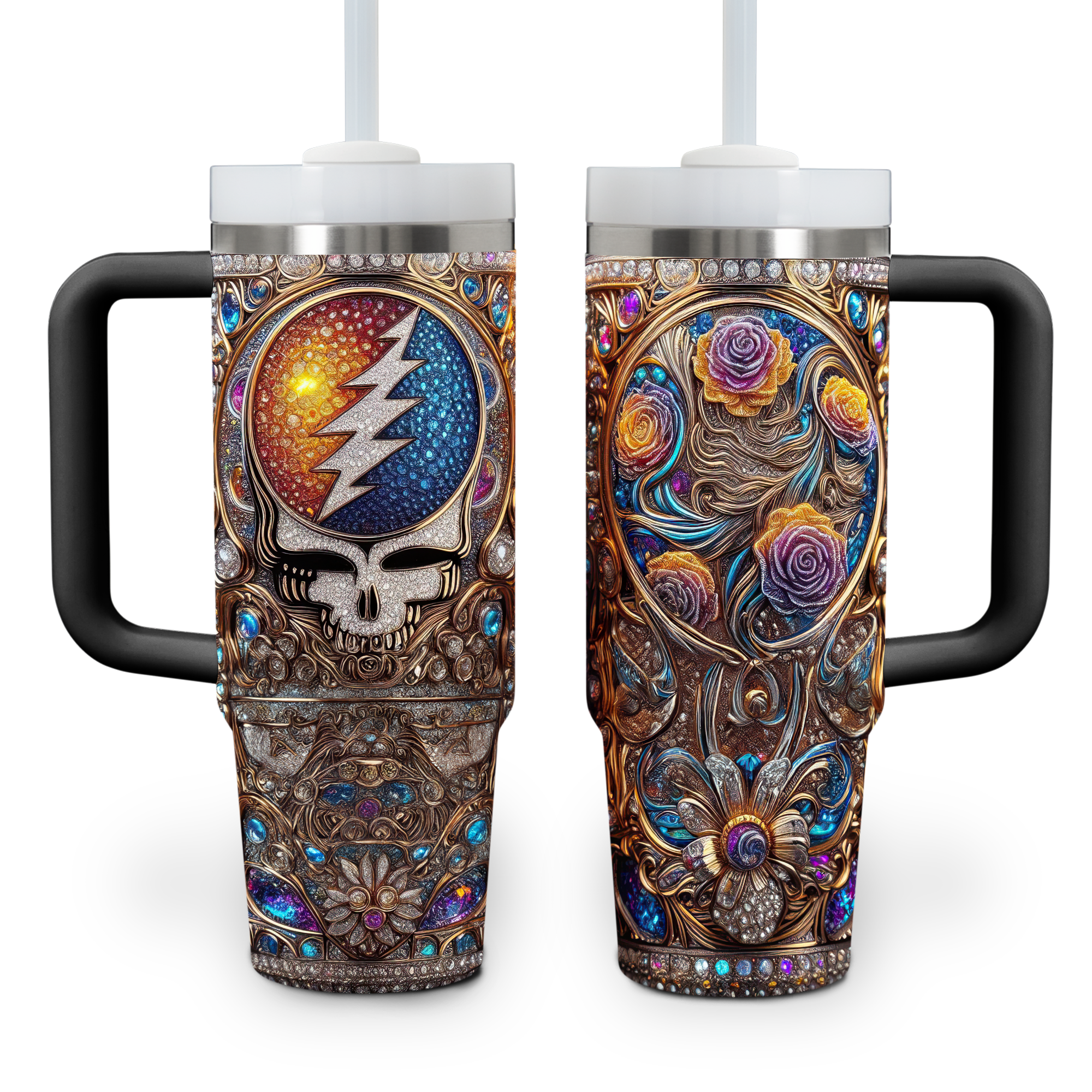 Grateful Dead Band Music Custom Stanley Cup 40 oz 30 oz Tumbler With HandleTVC2301796