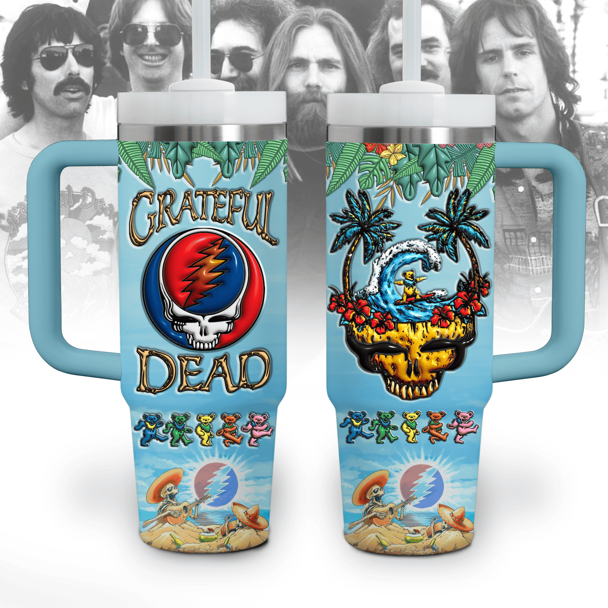 Grateful Dead Band Music Custom Stanley Cup 40 oz 30 oz Tumbler With HandleTVC2301796