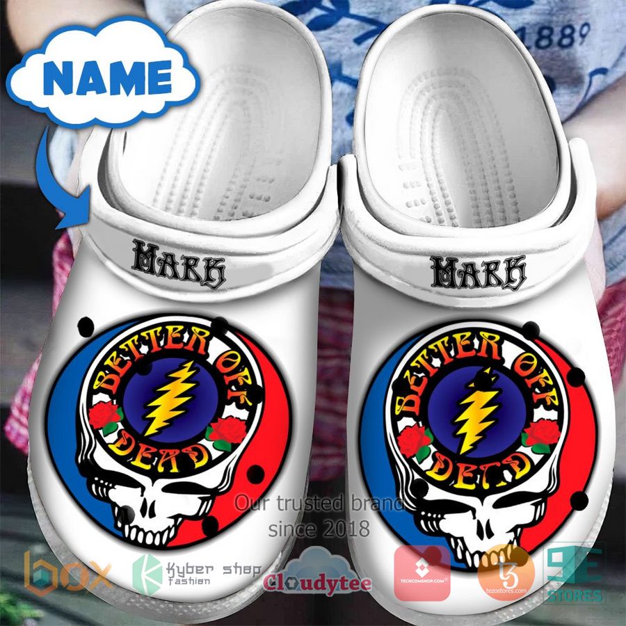 Grateful Dead Music Crocs Crocband Clogs Shoes Comfortable For Men Women and Kids
