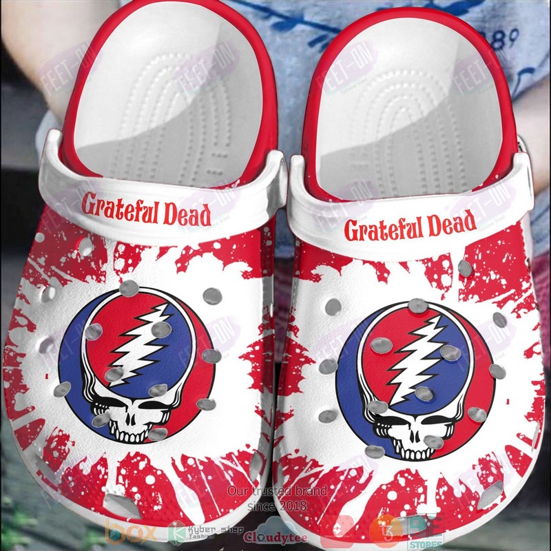Grateful Dead Music Crocs Crocband Clogs Shoes Comfortable For Men Women and Kids
