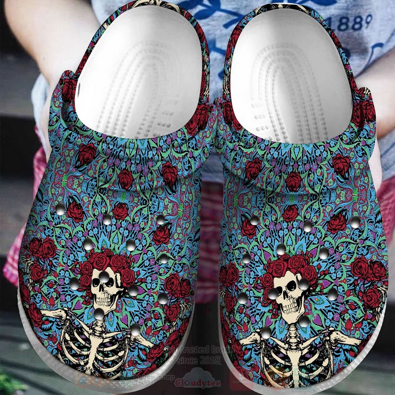 Grateful Dead Music Crocs Crocband Clogs Shoes Comfortable For Men Women and Kids