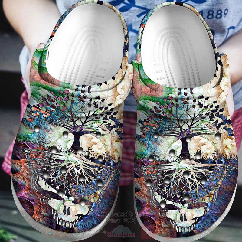 Grateful Dead Music Crocs Crocband Clogs Shoes Comfortable For Men Women and Kids
