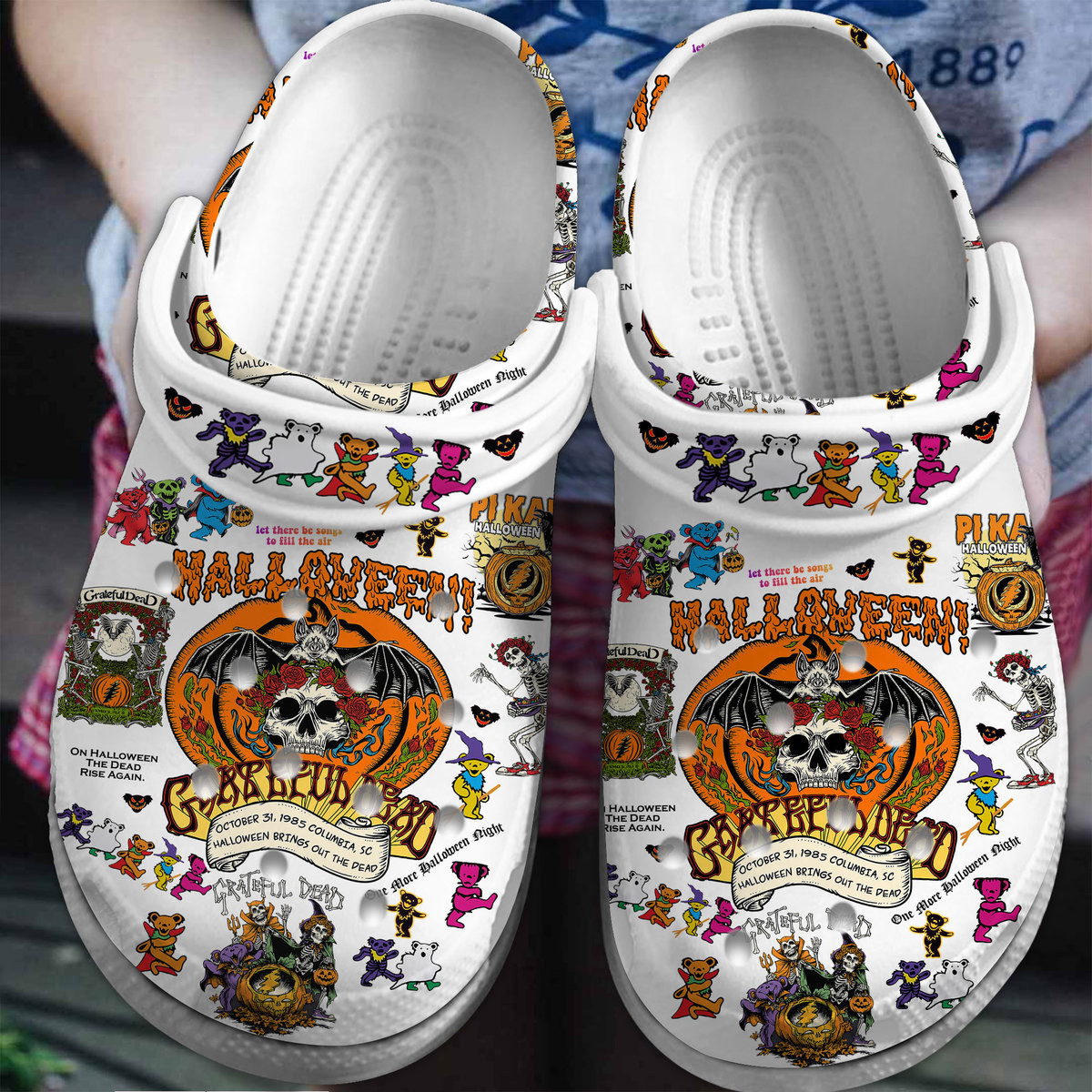 Grateful Dead Music Crocs Crocband Clogs Shoes Comfortable For Men Women and Kids