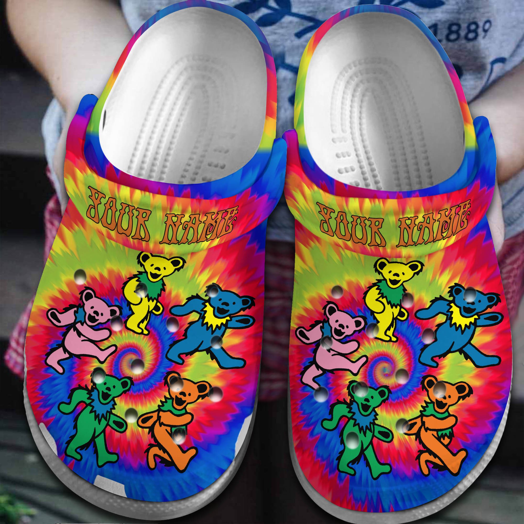 Grateful Dead Music Crocs Crocband Clogs Shoes Comfortable For Men Women and Kids