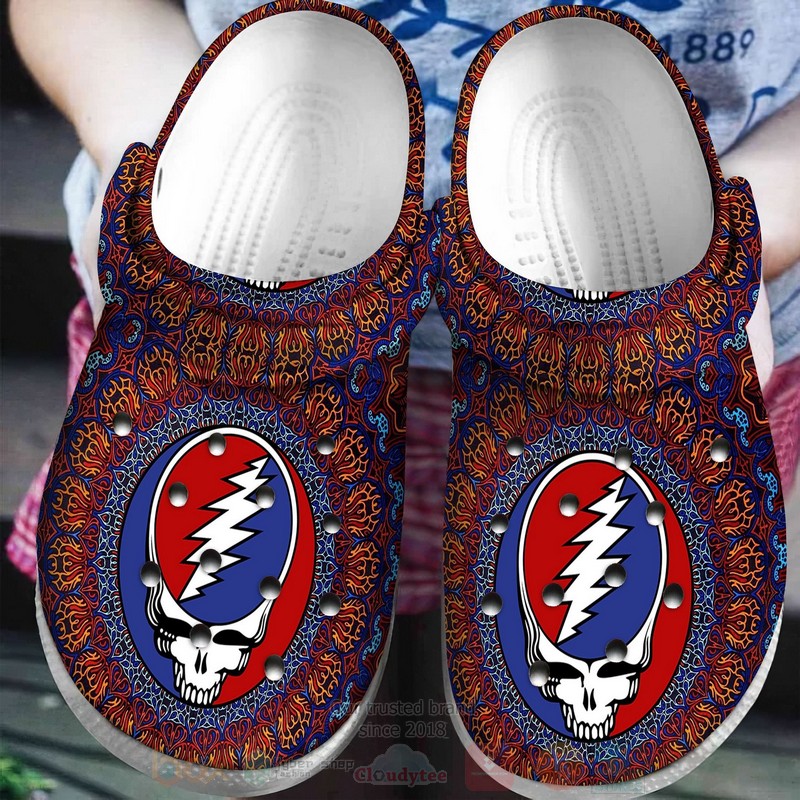 Grateful Dead Music Crocs Crocband Clogs Shoes Comfortable For Men Women and Kids