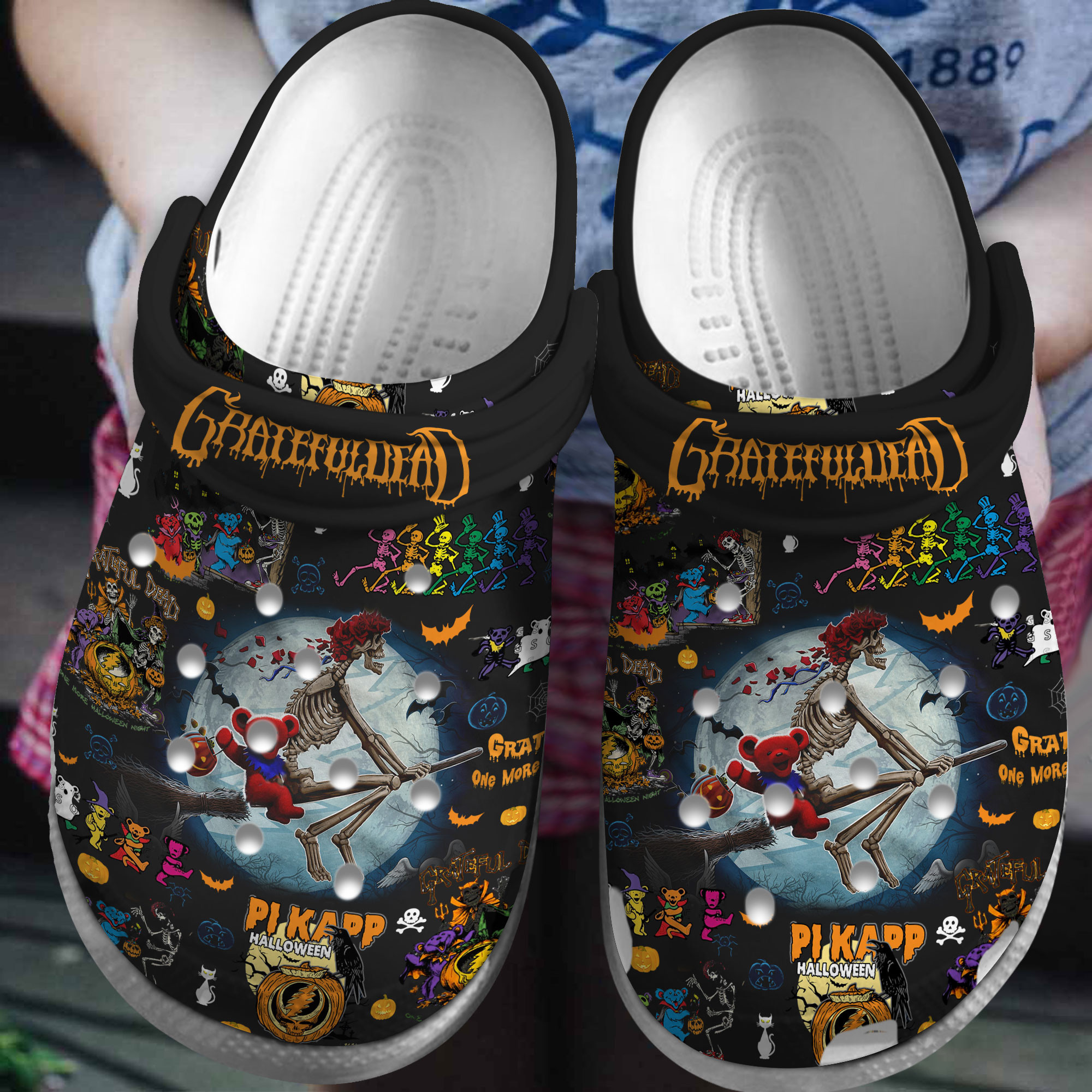 Grateful Dead Music Crocs Crocband Clogs Shoes Comfortable For Men Women and Kids
