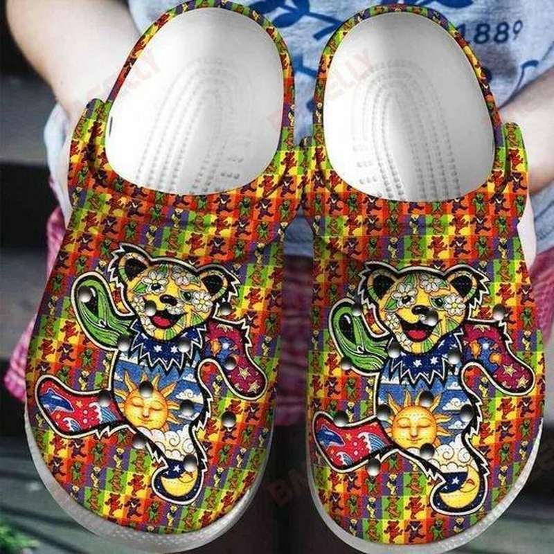 Grateful Dead Music Crocs Crocband Clogs Shoes Comfortable For Men Women and Kids