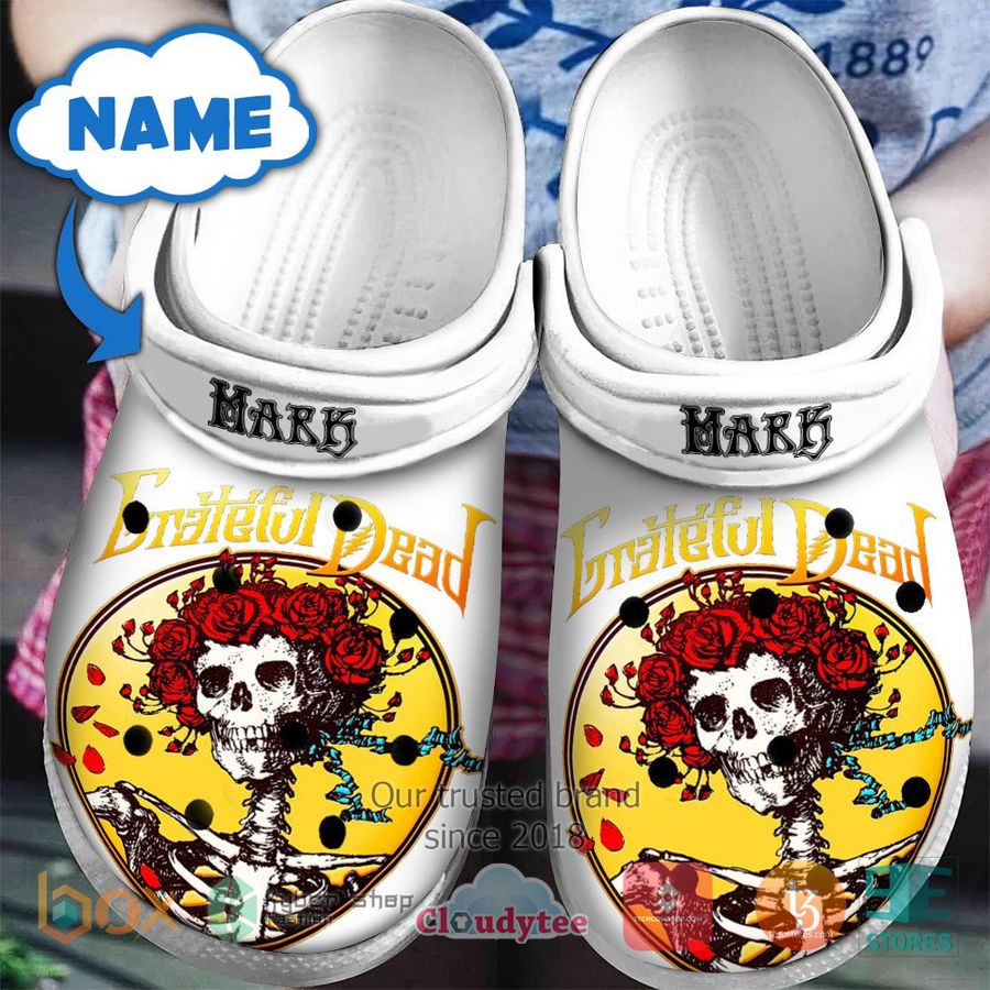 Grateful Dead Music Crocs Crocband Clogs Shoes Comfortable For Men Women and Kids