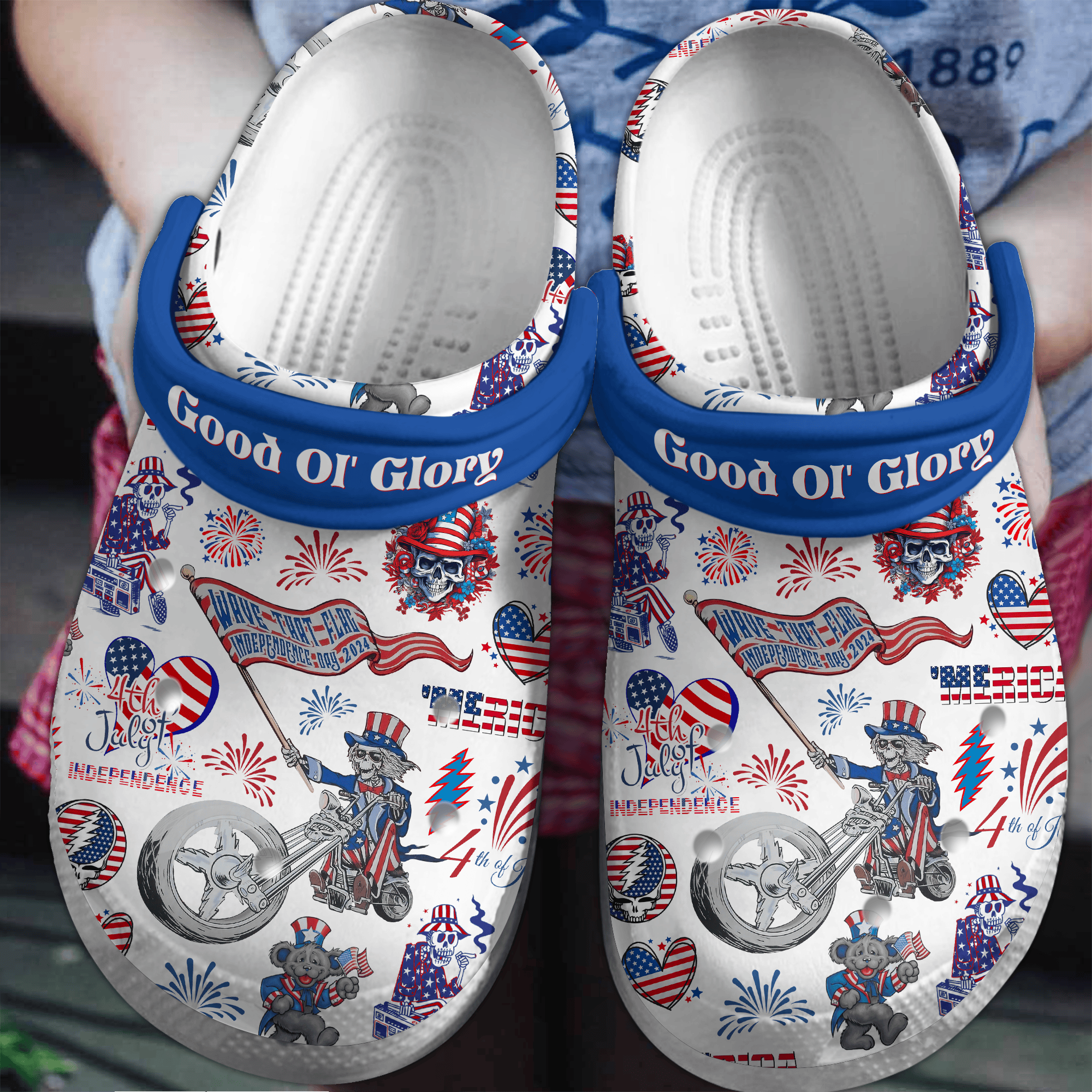 Grateful Dead Music Crocs Crocband Clogs Shoes Comfortable For Men Women and Kids