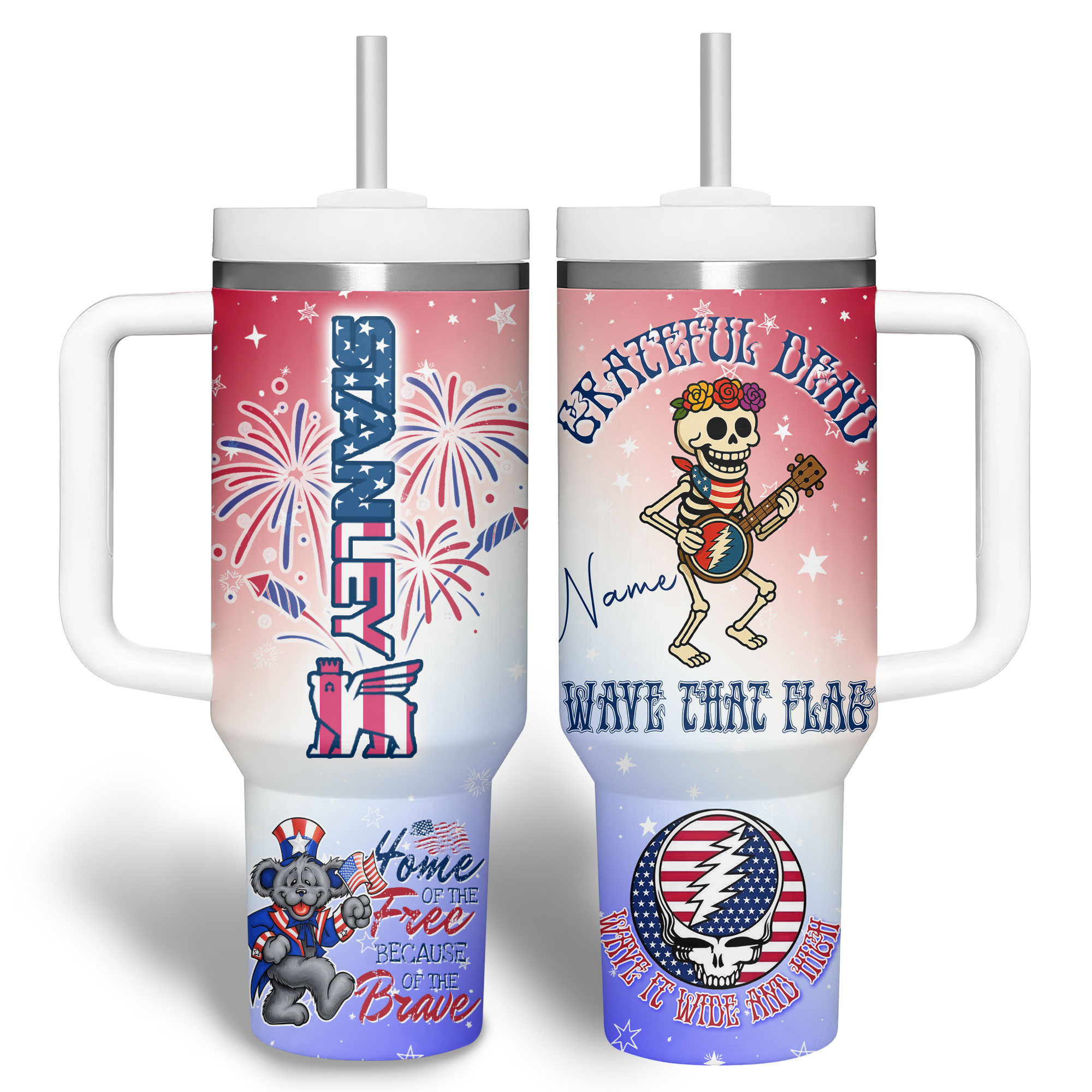 Grateful Dead Music Custom Stanley Cup 40 oz 30 oz Tumbler With HandleTVC2301181 - Image 2
