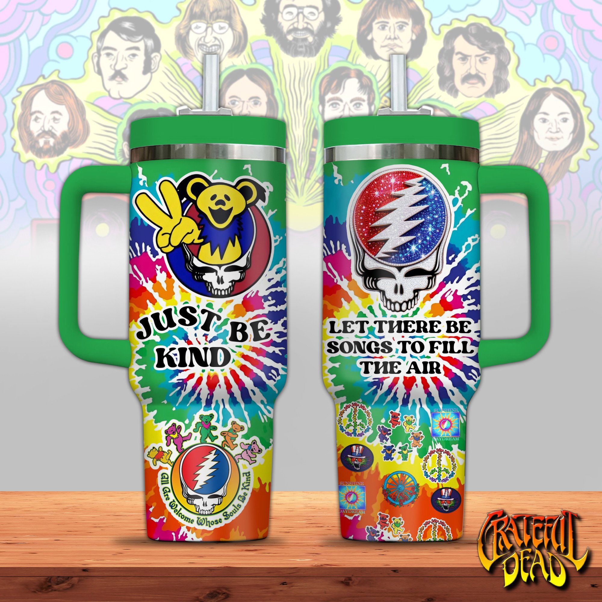 Grateful Dead Music Custom Stanley Cup 40 oz 30 oz Tumbler With HandleTVC2301181