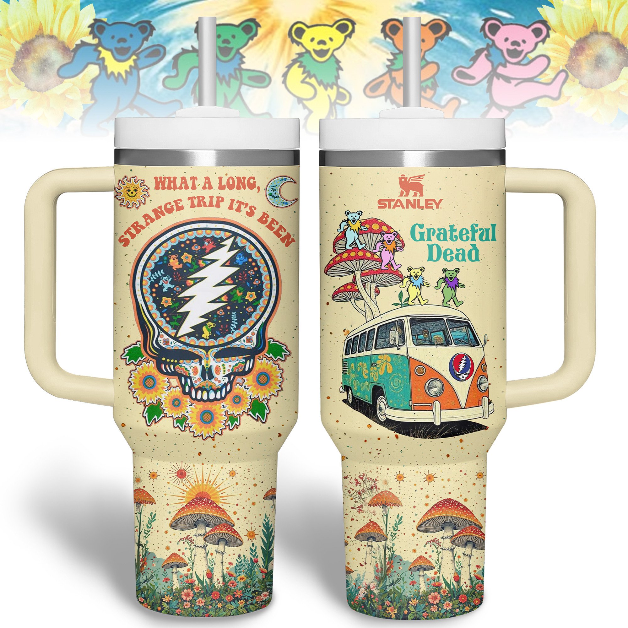 Grateful Dead Music Custom Stanley Cup 40 oz 30 oz Tumbler With HandleTVC2301244