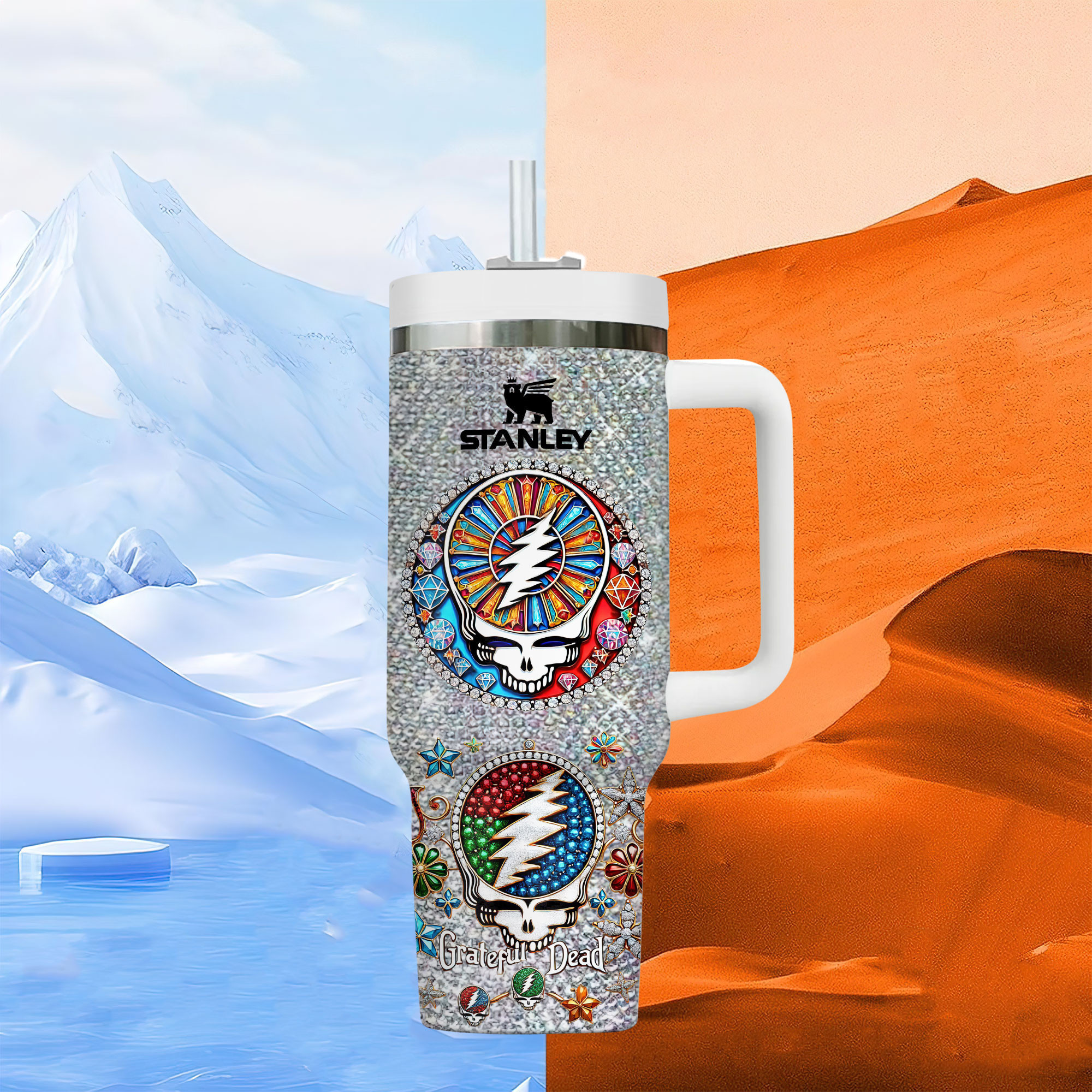 Grateful Dead Music Custom Stanley Cup 40 oz 30 oz Tumbler With HandleTVC2301341 - Image 5