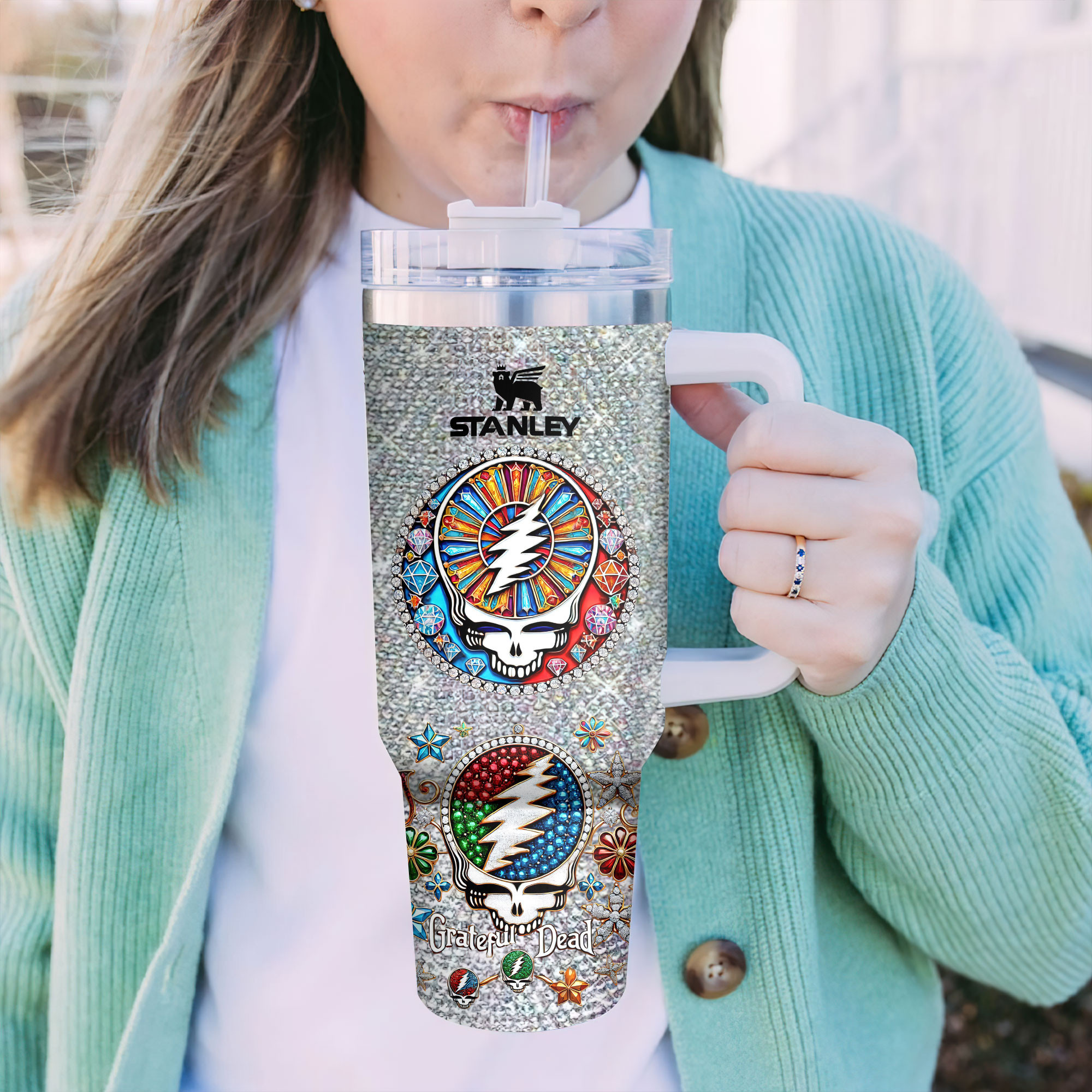 Grateful Dead Music Custom Stanley Cup 40 oz 30 oz Tumbler With HandleTVC2301341 - Image 4