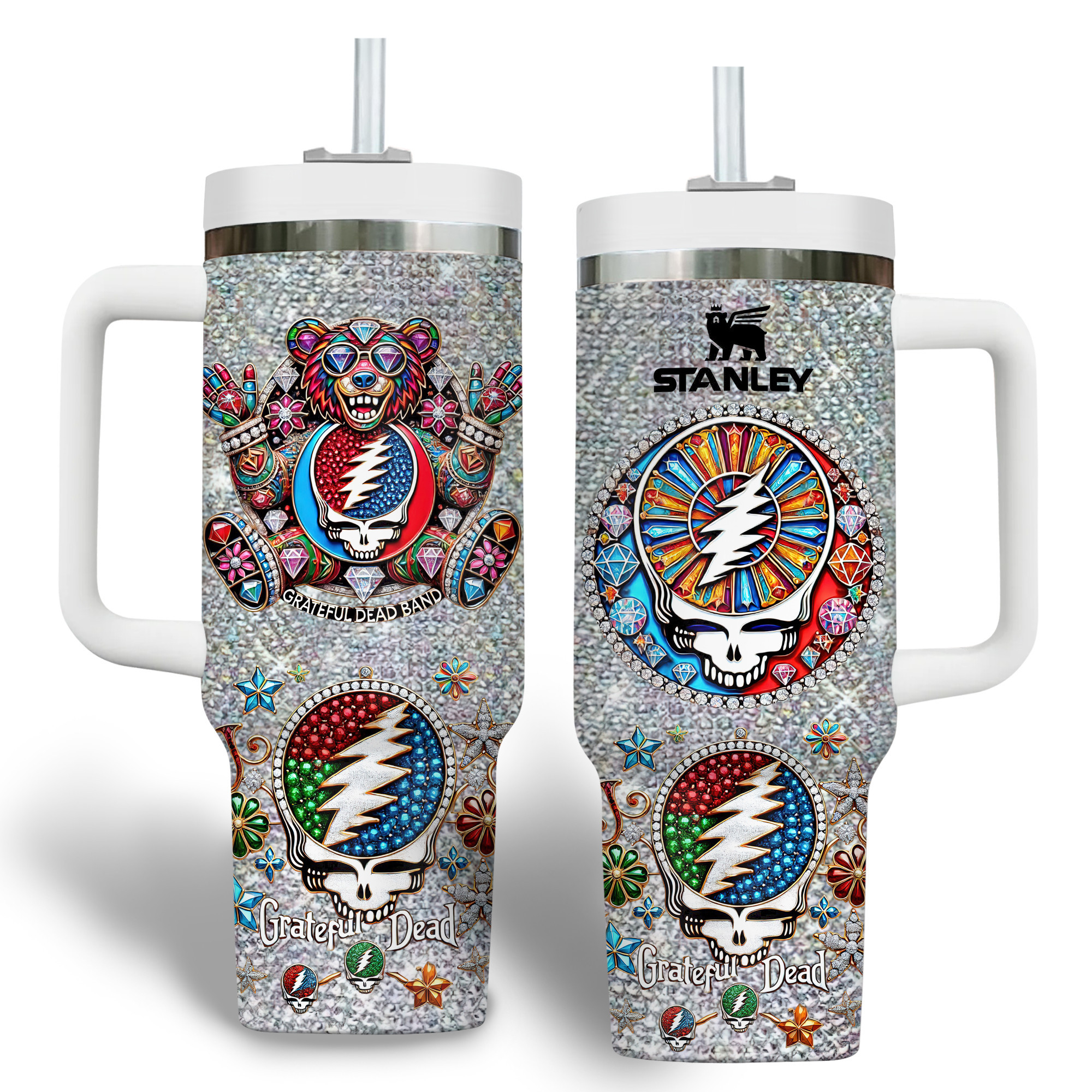 Grateful Dead Music Custom Stanley Cup 40 oz 30 oz Tumbler With HandleTVC2301341 - Image 2