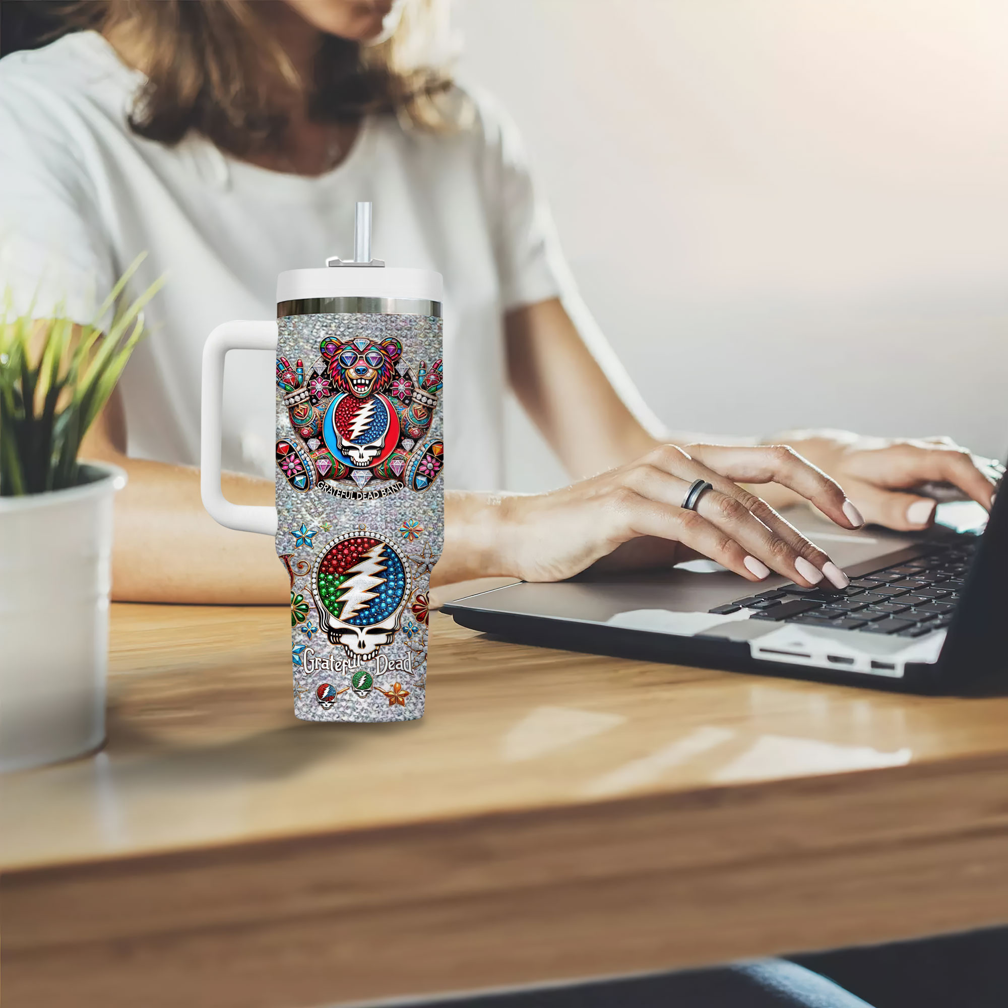 Grateful Dead Music Custom Stanley Cup 40 oz 30 oz Tumbler With HandleTVC2301341 - Image 3