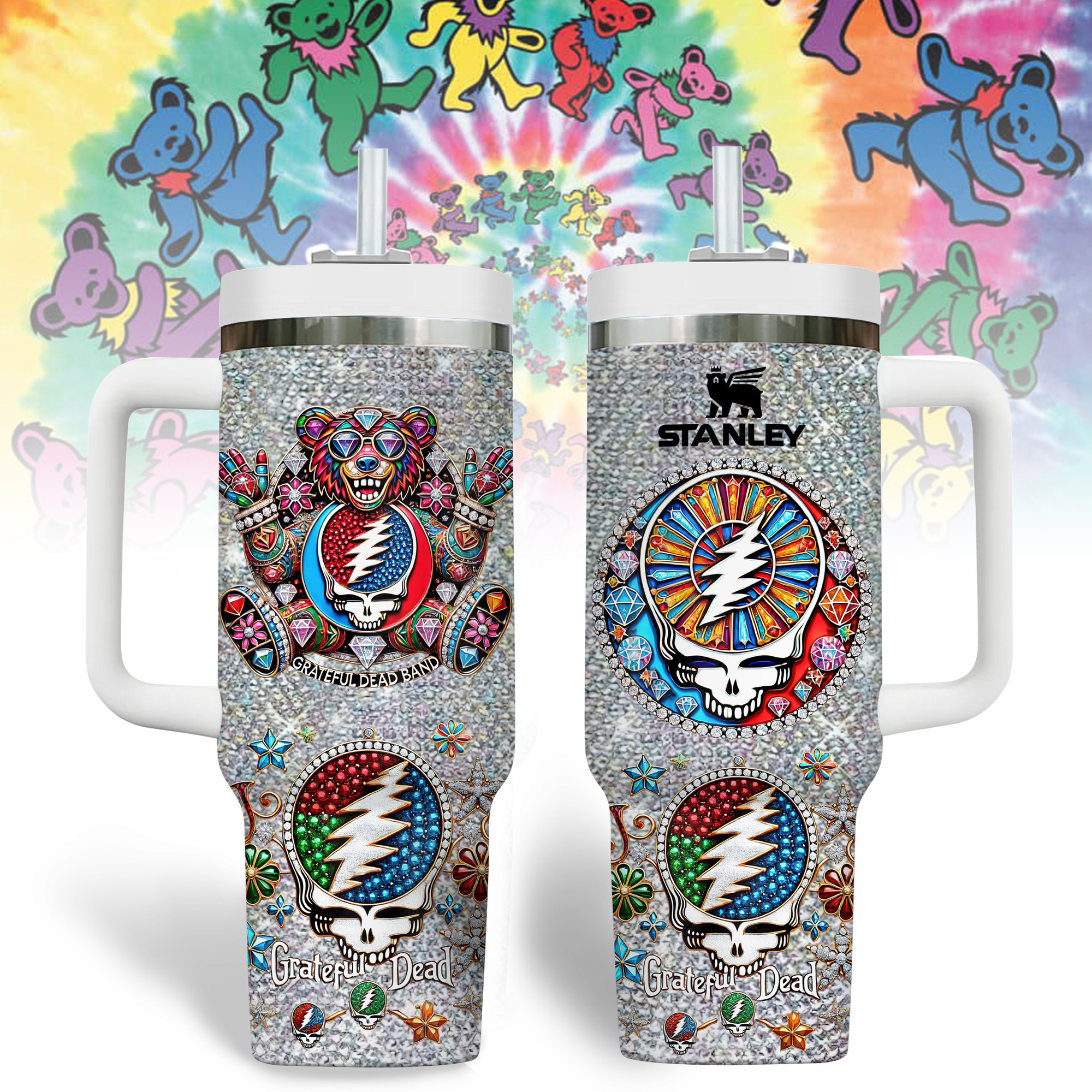 Grateful Dead Music Custom Stanley Cup 40 oz 30 oz Tumbler With HandleTVC2301341