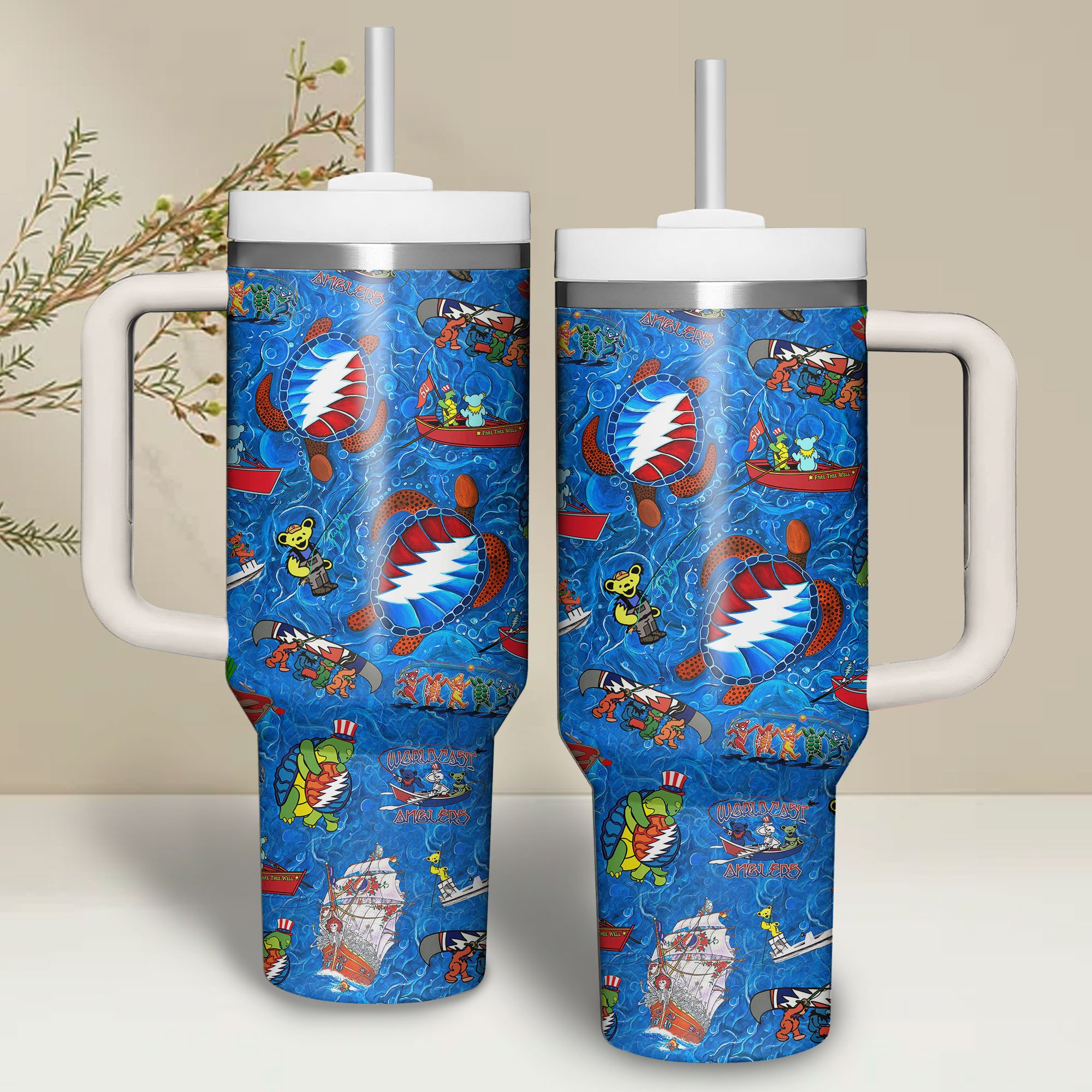 Grateful Dead Music Custom Stanley Cup 40 oz 30 oz Tumbler With HandleTVC2301506