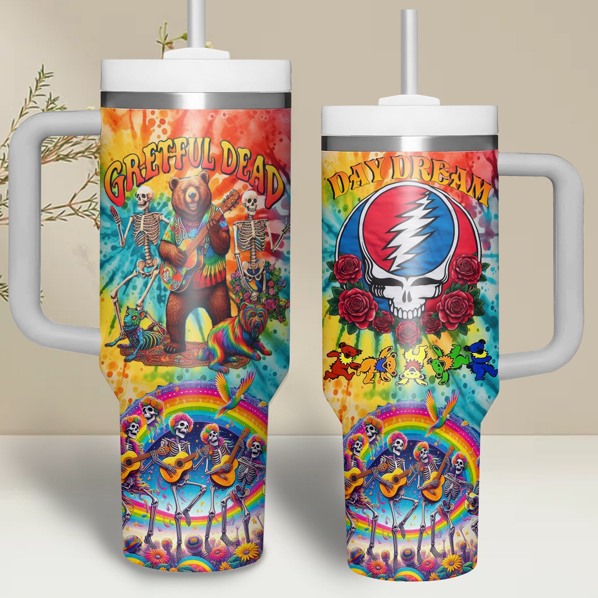 Grateful Dead Music Custom Stanley Cup 40 oz 30 oz Tumbler With HandleTVC2301506