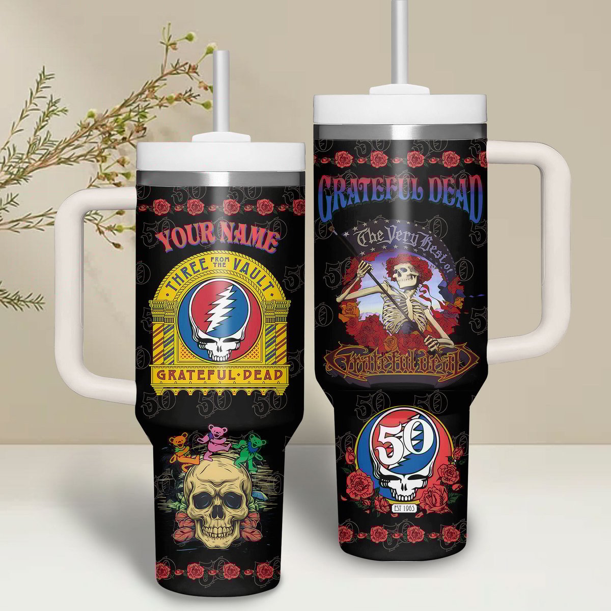 Grateful Dead Music Custom Stanley Cup 40 oz 30 oz Tumbler With HandleTVC2301509