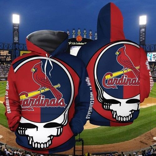 Grateful Dead Saint Louis Cardinals 3D All Over Print Hoodie, Zip Hoodie