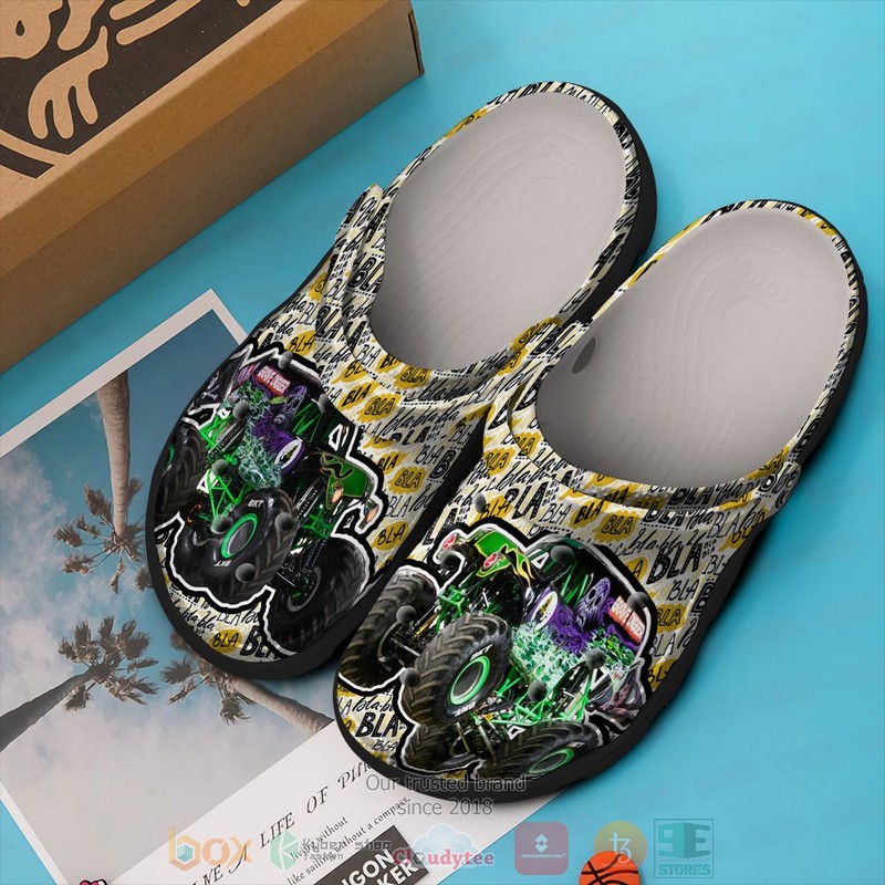 Grave Digger Monster Jam Crocs Crocband Clogs Shoes Comfortable For Men Women and Kids