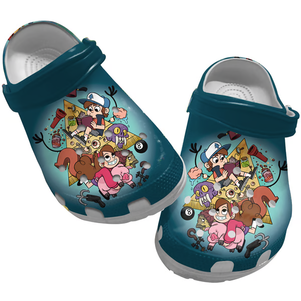 Gravity Falls Cartoon Crocs Crocband Clogs Shoes Comfortable For Men Women and Kids