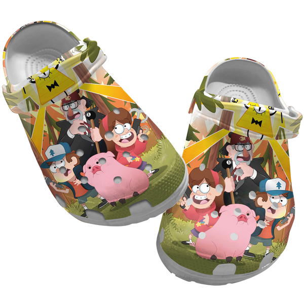 Gravity Falls Cartoon Crocs Crocband Clogs Shoes Comfortable For Men Women and Kids