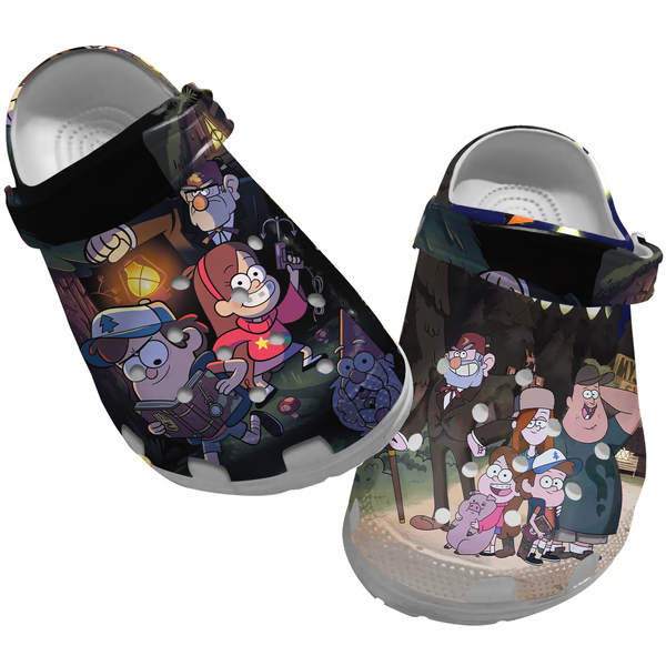 Gravity Falls Cartoon Crocs Crocband Clogs Shoes Comfortable For Men Women and Kids