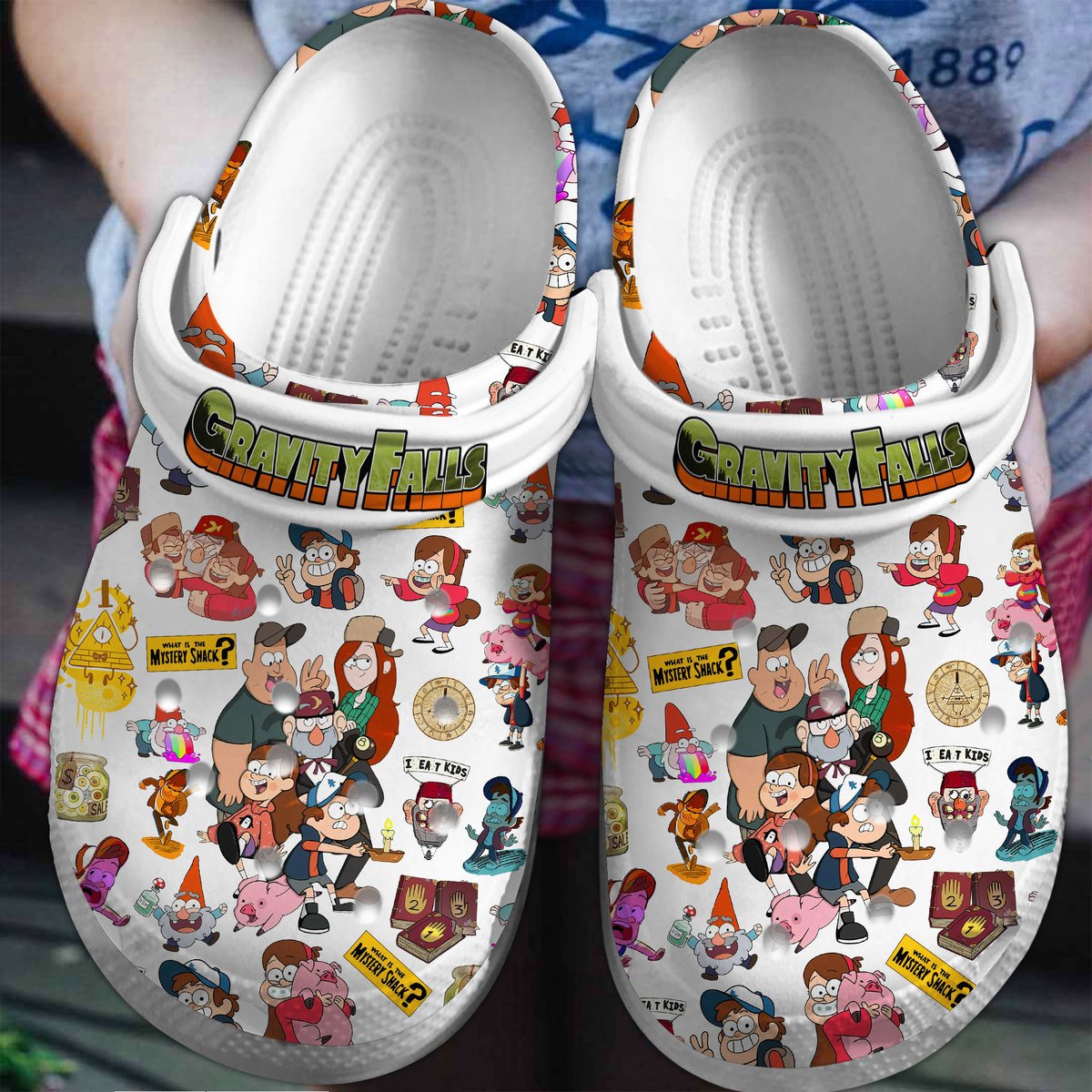 Gravity Falls TV Series Crocs Crocband Clogs Shoes Comfortable For Men Women and Kids