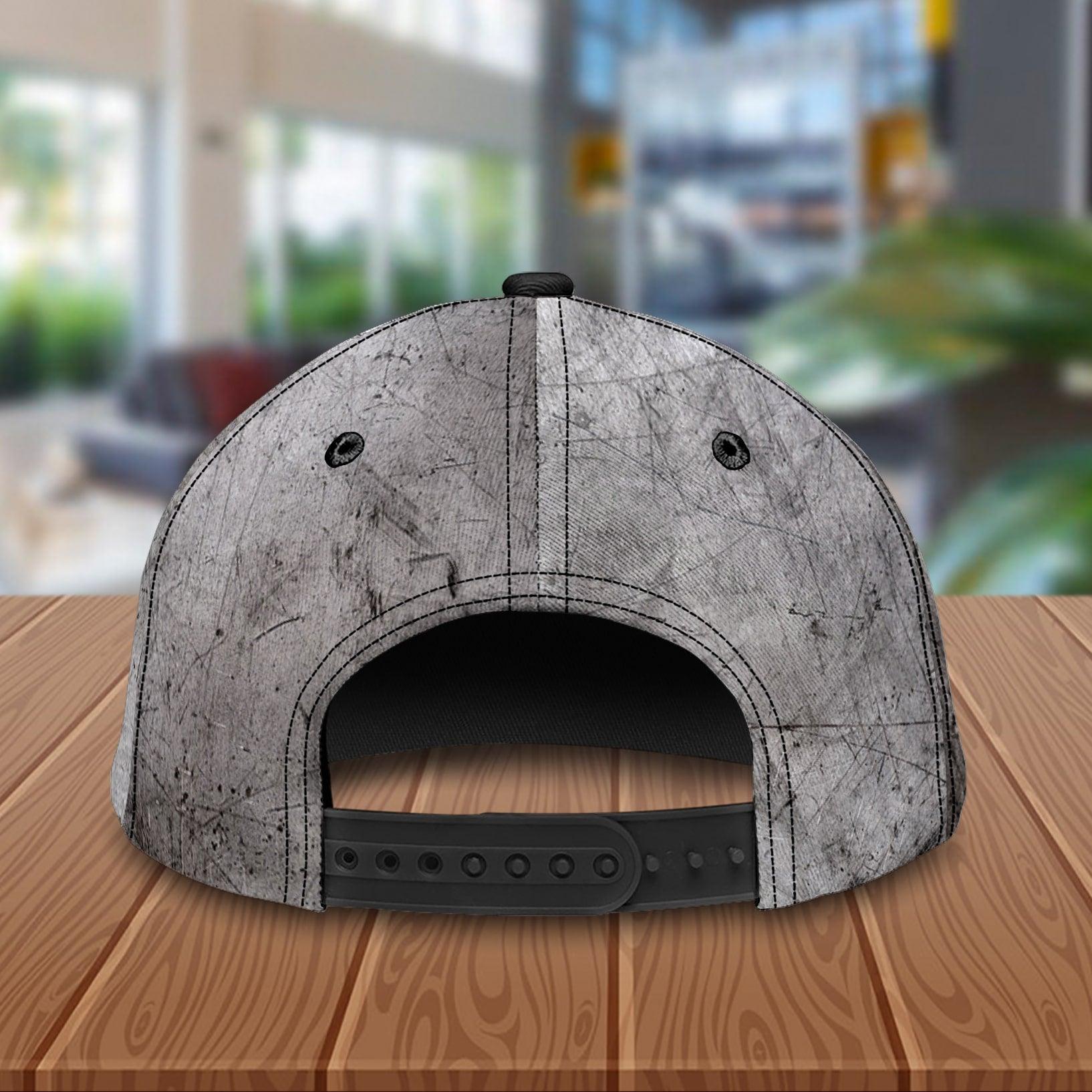 Gray Skull Personalized Classic Cap, Personalized Gift for Skull Lovers Trucker Hats Custom Hats Gifts For Men & Women