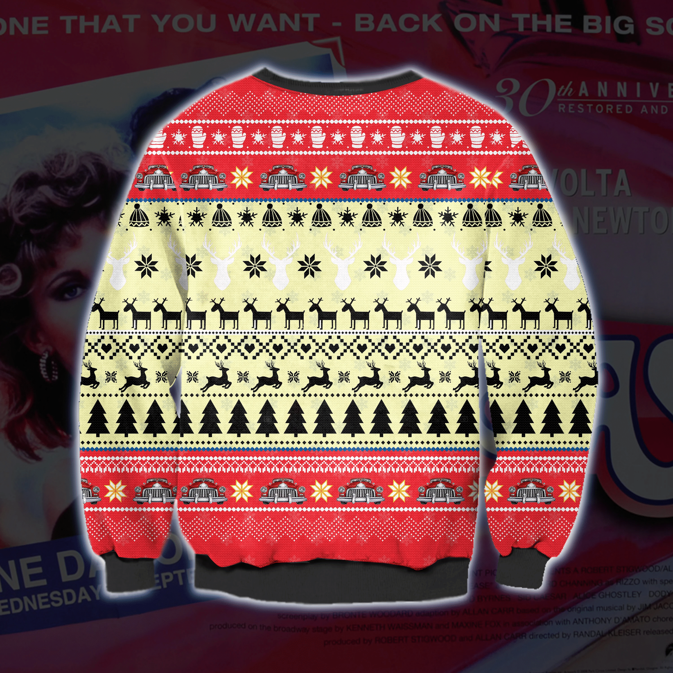 Grease Ugly Christmas Sweater Adult 3D Funny Matching for family - Image 2