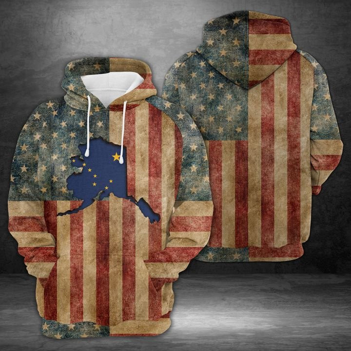 Great Alaska Inside American 3D All Over Print Hoodie, Zip Hoodie
