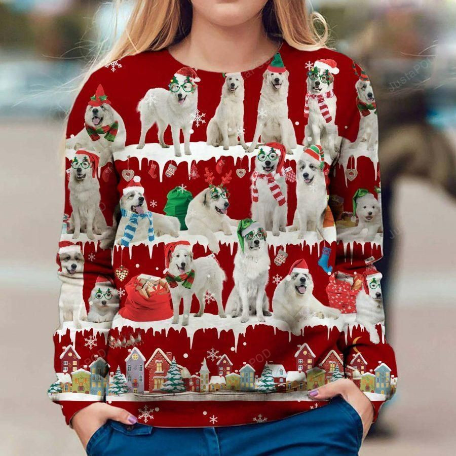 Great Pyrenees Ugly Christmas Sweater Adult 3D Funny Matching for family