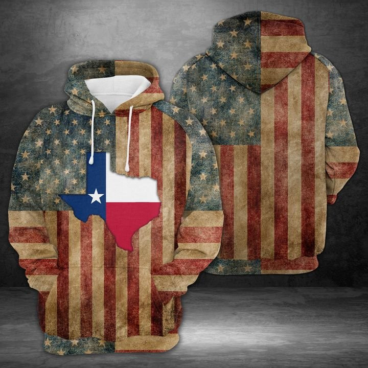 Great Texas Inside American 3D All Over Print Hoodie, Zip Hoodie