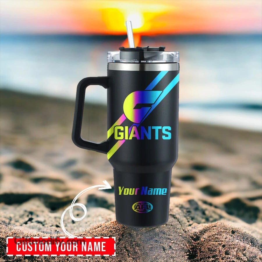 Greater Western Sydney Giants AFL Hologram Logo Custom Stanley Cup 40 oz 30 oz Tumbler With HandleTVC2301177